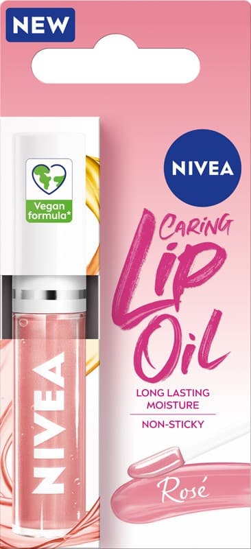 NIVEA Caring Lip Oil Rose Läppolja 5,5 ml
