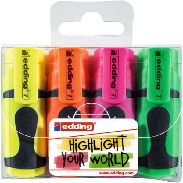 Mini Highlighter 4 färger EDDING