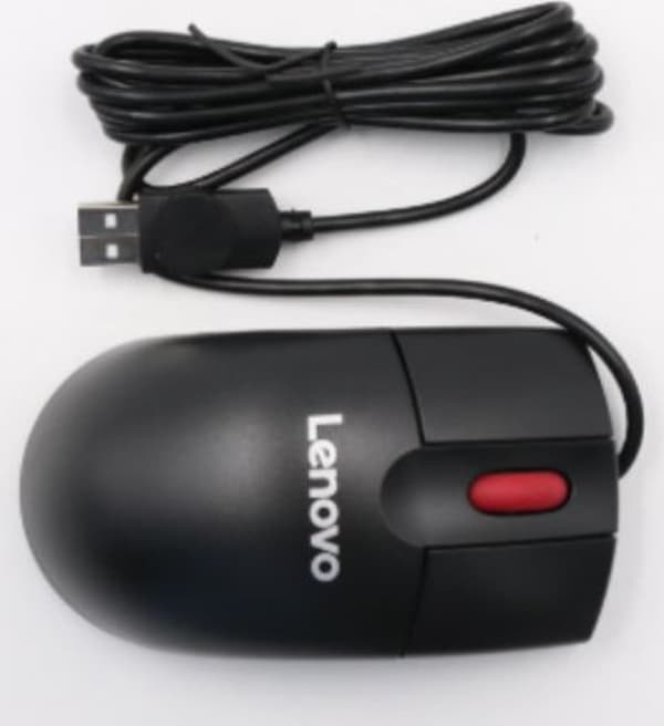Lenovo - mus - USB - metallisk sort
