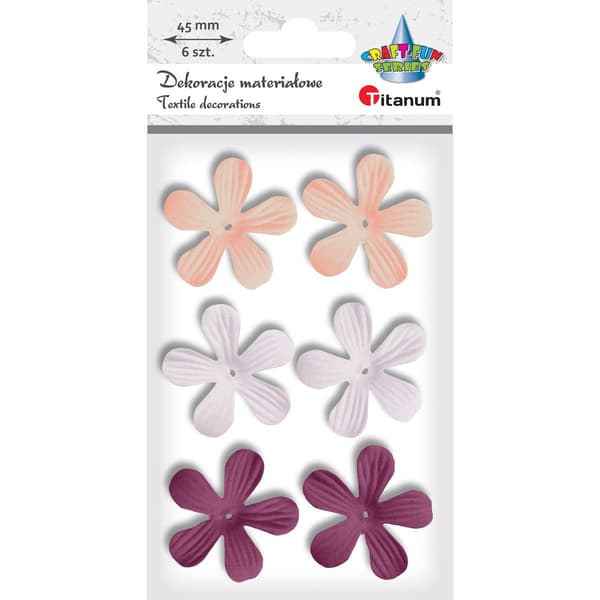 Materialblommor 3D-skum 45mm mix 6st