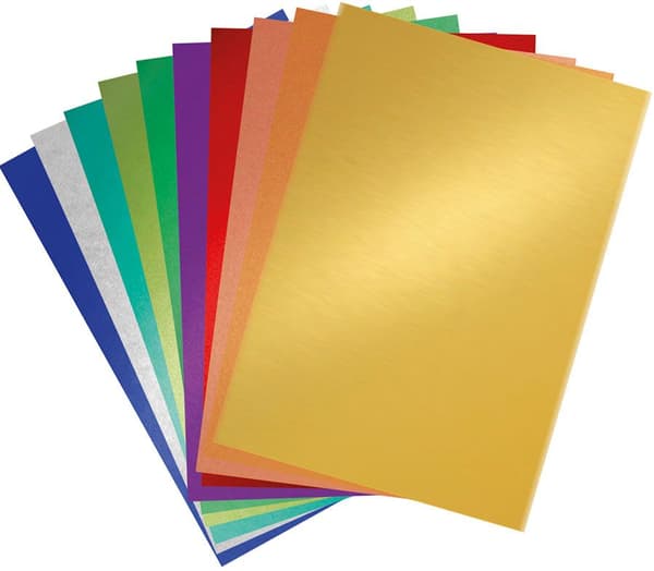 Metalliseret papir A4 10 farver 180g