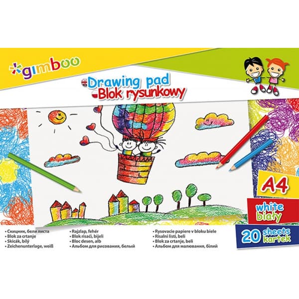 Ritblock GIMBOO A4 20k vit 70gsm 7531BTS17-99