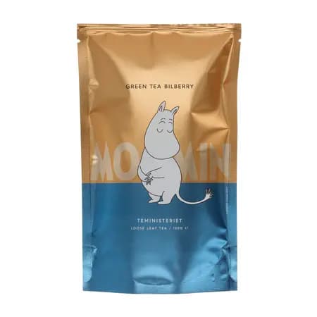 Teministeriet - Mumin Grönt Te Blåbär - Lösviktste 100g - Påfyllningsförpackning