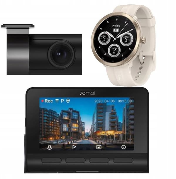 70mai A800S-1 + RC06 4K + Maimo Watch WT2001 GPS GOLD Dash Cam