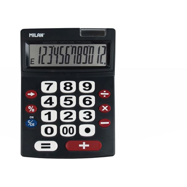 Lommeregner Milan Sort (22,5 x 14 x 3 cm)