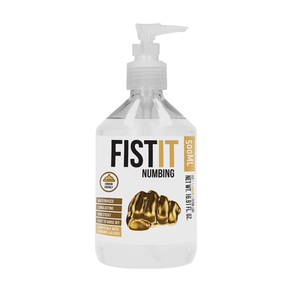 Fist It Bedøvende Vandbaseret Glidemiddel 500ml - Neutral Formel, Stor Størrelse