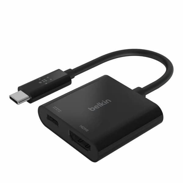 Belkin USB-C till HDMI-adapter 60W PD, svart AVC002btBK