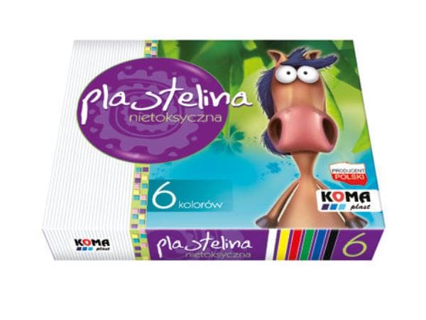 Plasticine 6farver KOMA-PLAST