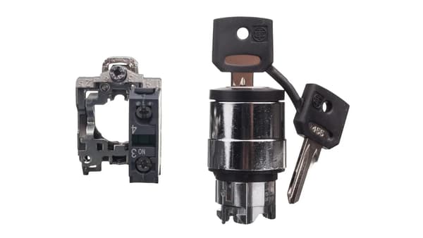 Afbryder 2 nøgle 22mm sort 1Z uden selvretur XB4BG41