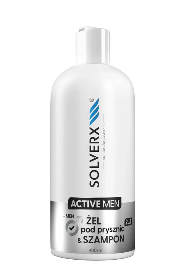 Solverx Men Active Gel & Schampo 2in1 400ml