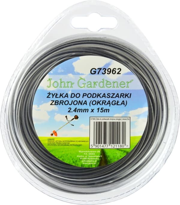Forstærket trimmerline (rund) 2,4mmx15m (10/120)