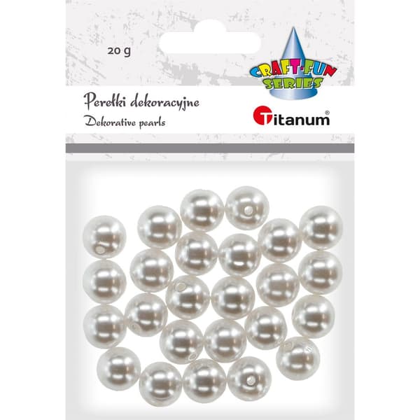 Plastpärlor vita pärlor 20g