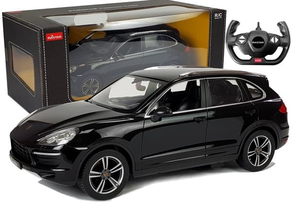 Auto R/C Porsche Cayenne Turbo Rastar 1:14 Musta