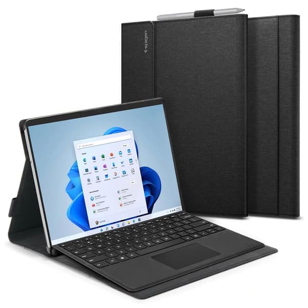 Spigen Stand Folio, svart - Microsoft Surface Pro 11/10/9/8