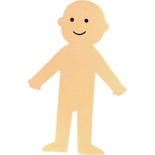 Skumdekoration hudfarvede figurer 8 stk