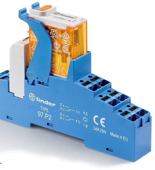 Interfacerelæ Serie 4C 2P 8A 24V AC PUSH-IN 4C.P2.8.024.0060SPA