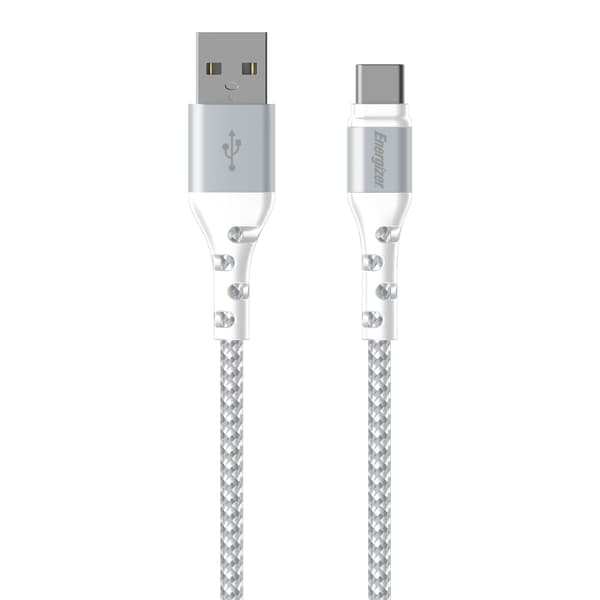 Energizer - USB-A til USB-C tilslutningskabel 2m (Hvid)