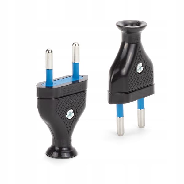 Afladeligt fladstik WT-1 2,5A/250V Montis MT121-C sort