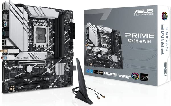 ASUS-emolevy PRIME B760M-A WIFI - micro ATX - Socket LGA1700 - Intel B760
