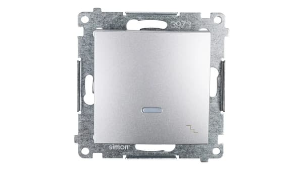 Kontakt-Simon Trappanslutning med ljus matt silver - DW6L.01/43