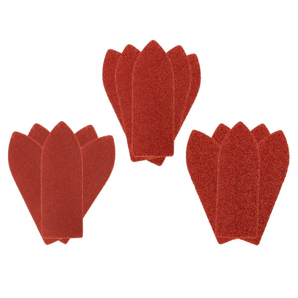Kardborre slippapper delta 32 x 92 mm, K60, K100, K180, set om 15