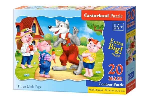 Palapeli 20 maxi - Kolme pientä porsasta CASTOR