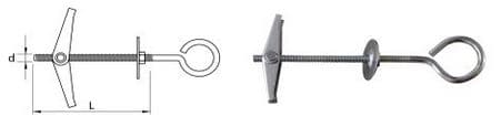 STÅLANKER PARAPLY ØJLEKROG 4*75MM