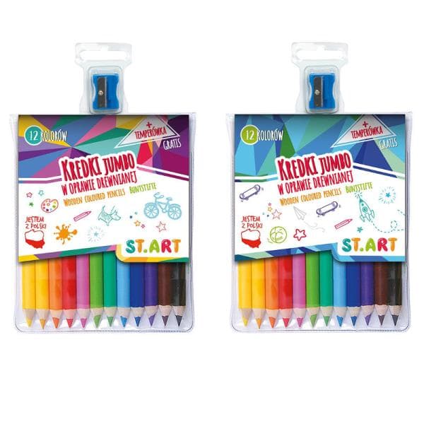 Träkritor Jumbo 12 Färger St.Art
