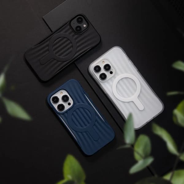 Raptic X-Doria Clutch Built Cover iPhone 14 Plus med MagSafe-bagside, Blå