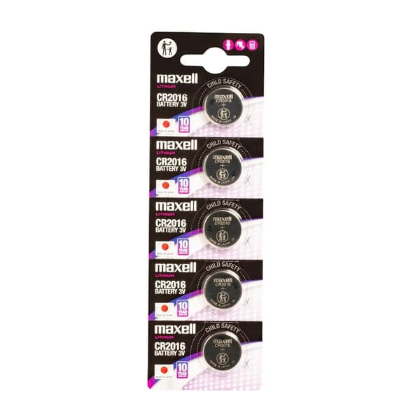 Lithium knapcellebatterier Maxell CR2016 3V (5 stk)