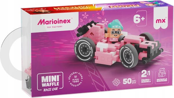 Mini Waffle 50el Bilar: Rosa Racerbil