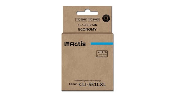 Blækpatron Actis KC-551C (Canon CLI-551C) Cyan