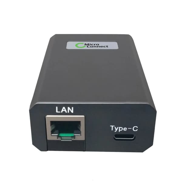 MicroConnect indendørs PoE-netværkskonverter designet til computere, iPads, MacBook, Google Wifi osv.