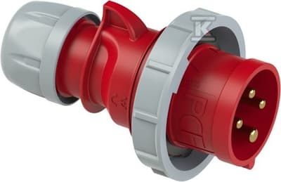 Bærbart stik 16A 4P 400V rød IP67 SHARK 0142-6