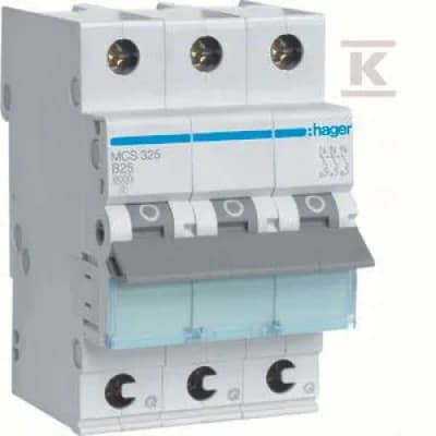 MCB afbryder Icn=6000A 3P C 25A QuickConnect MCS325