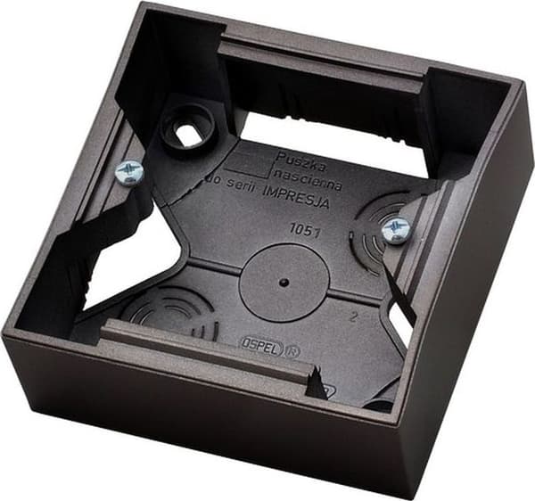 Ospel ARIA Installationsboks enkelt sort metallic PNP-1U/33