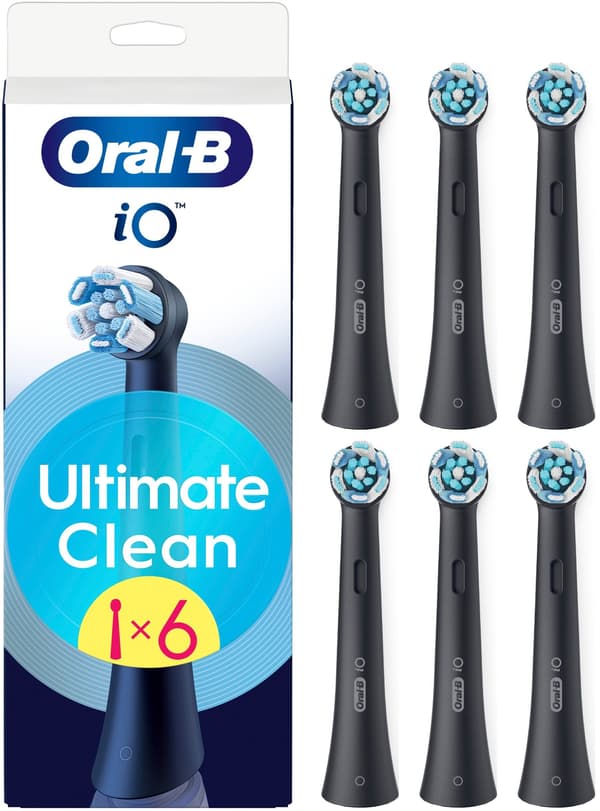 Tandbørstehoved Oral-B iO UltimateClean, sort, 6 stk.