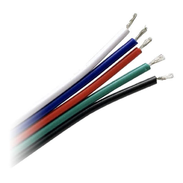 Kabel för RGBW LED tasm, 5x0,35mm2, 25m