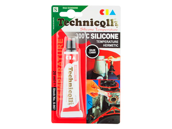 2465# Højtemperatursilikone 20ml sort technicqll