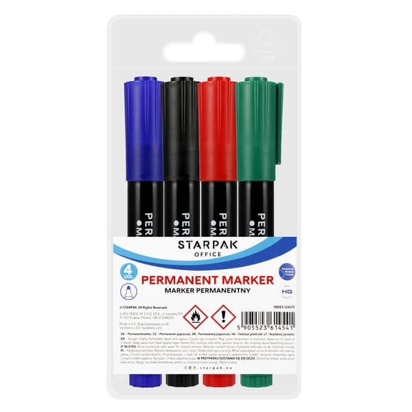 PERMANENT MARKER OKR 4COL STK ETUI 1/30