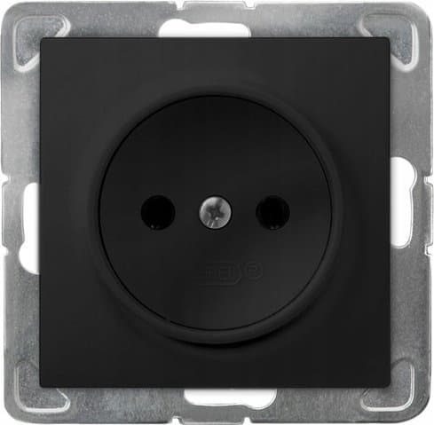 Ospel Stikkontakt Ospel Impression GP-1Y/M/33 Enkelt Sort Metallic