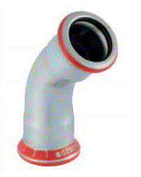 Geberit Knæ 45° C-STAHL 18mm (20603)
