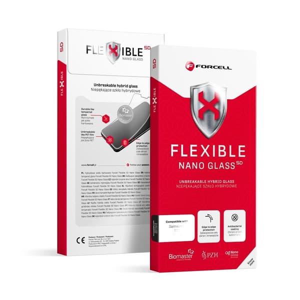 Forcell Flexible 5D - hybridglas för iPhone 15 Pro Max svart