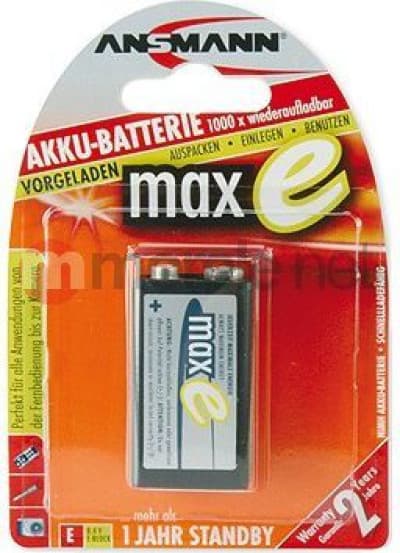 ANSMANN maxE batteri x 9V - NiMH
