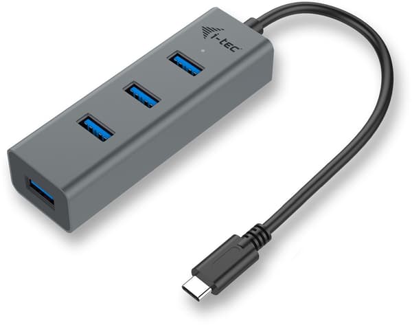 USB Hub i-Tec C31HUBMETAL403 USB x 4 Grå
