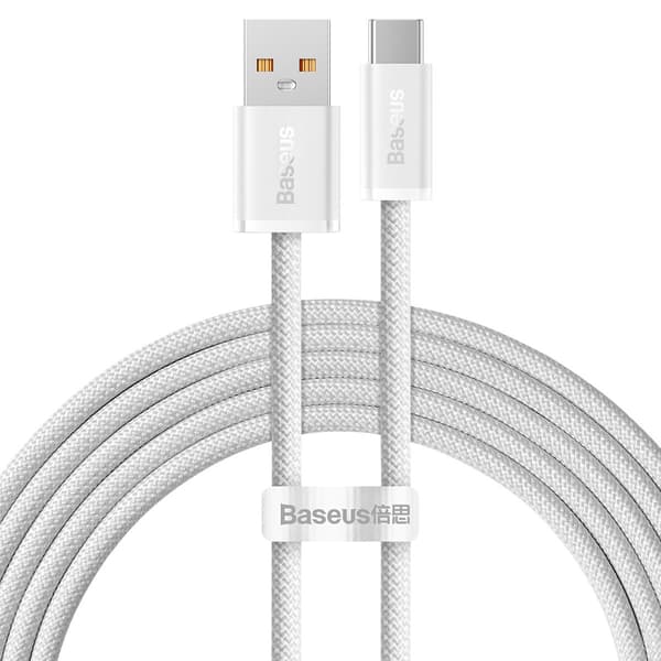 Baseus Dynamic Series USB - USB Type-C -kaapeli 100W 2m valkoinen (CALD000702)