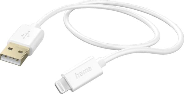Kabel USB Hama USB-A - Lightning 1,5 m Vit (002015810000)