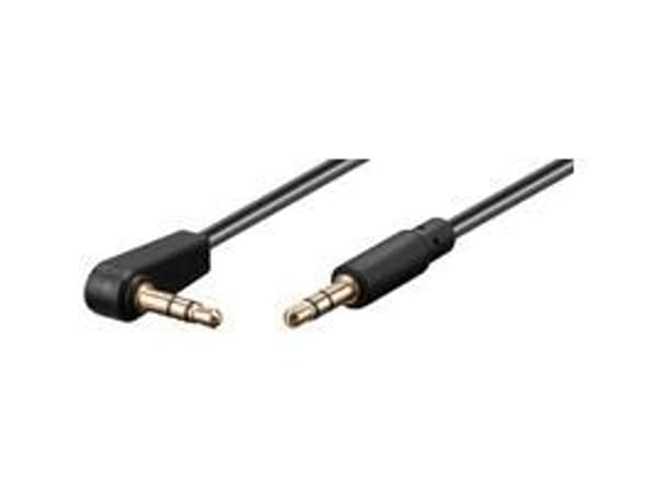 MicroConnect 3.5mm Minijack Kabel 1m 90° 3.5mm Minijack Kabel Han-Han 90°