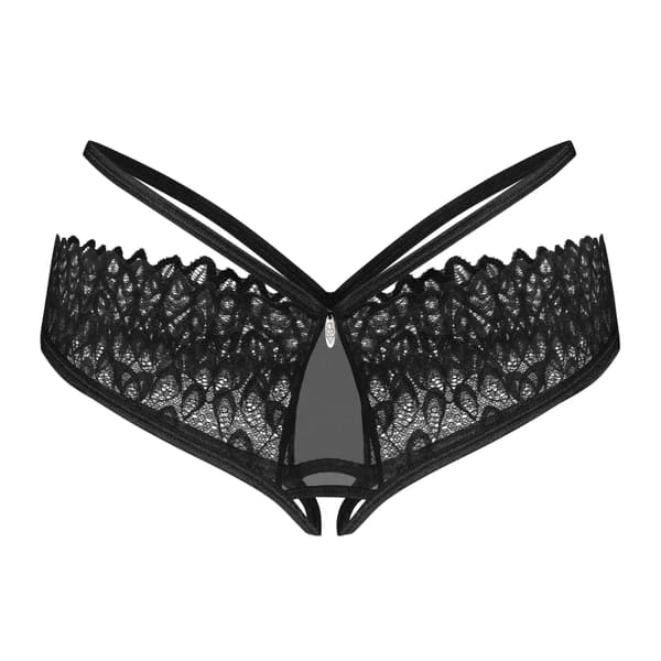 Obsessive Donarella Intima Trosor M/L Svart Broderad Grenlös