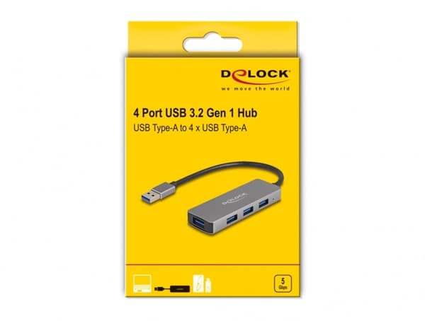 Delock 4 Port USB 3.2 Gen 1 Hub with U
